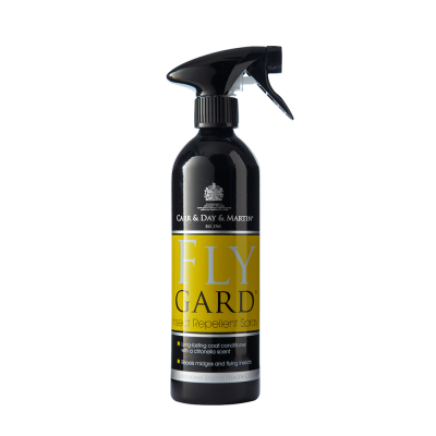 Frasco preto com pulverizador do spray repelente de insetos FLY GARD