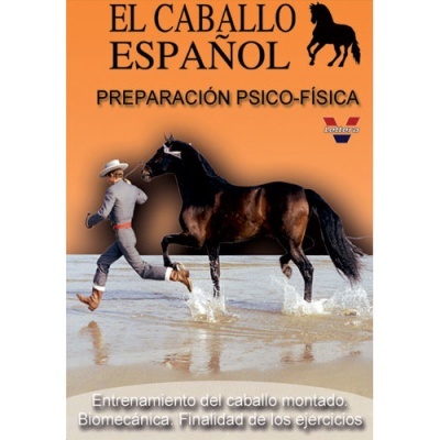 Capa de livro com título em espanhol e foto de homem com cavalo junto à água