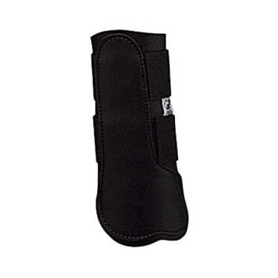 Bota protetora preta para animal com fechos de velcro