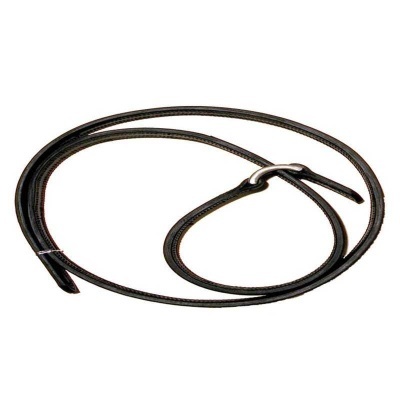 Coleira preta de couro com fivela metálica prateada