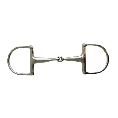 Freio simples de metal prateado para equitação