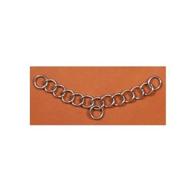 Colar ou corrente com elos metálicos prateados grandes