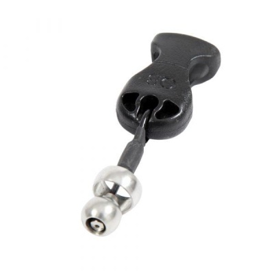 Chave de segurança com cabo preto e duas bolas metálicas