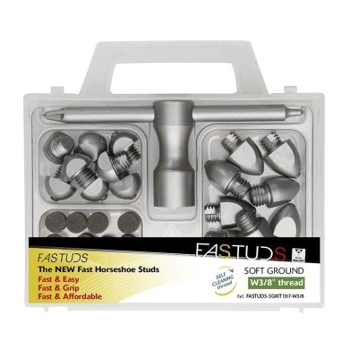 Conjunto de pinos para ferraduras em estojo plástico