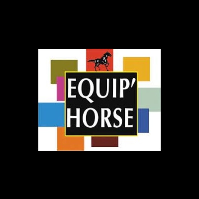Logótipo EQUIP' HORSE com cavalo e blocos coloridos