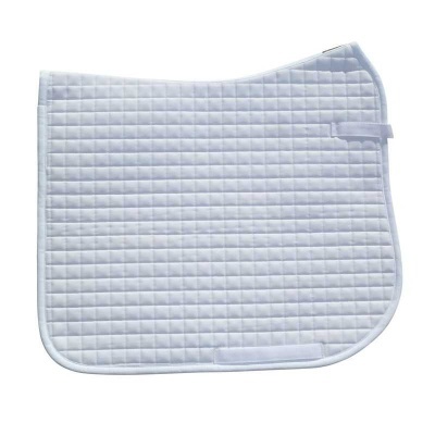Tapete de sela branco acolchoado com padrão de quadrados