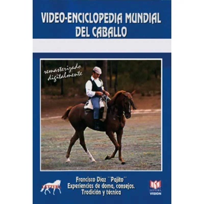 Capa de DVD azul com foto de cavaleiro num cavalo castanho