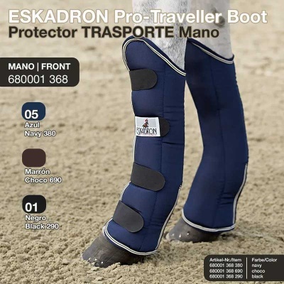 Botas de protecção azuis para patas de cavalo com fechos de velcro