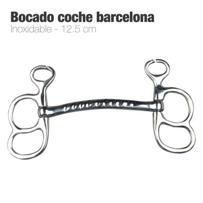 Bocado coche barcelona inoxidável 12,5 cm em aço inox