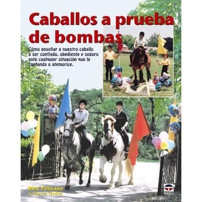Capa de livro com pessoas a cavalgar cavalos num caminho decorado com balões e bandeiras coloridas
