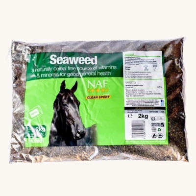 Pacote de Seaweed para cavalos, 2 kg, embalagem verde e transparente