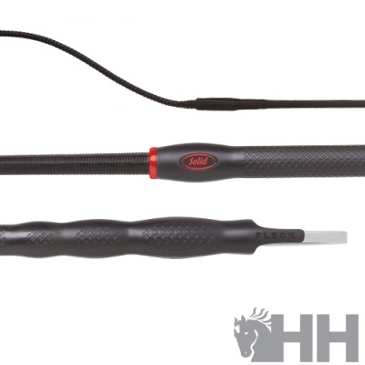 Ferramenta preta texturizada para limpeza de cachimbo com detalhes em vermelho e texto 'Solid' e 'FLECK'