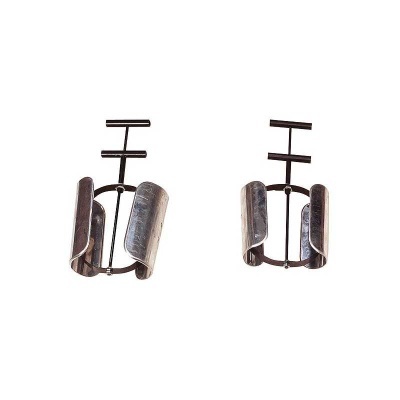 Mini alicates de metal cinzento com maçanetas em forma de T