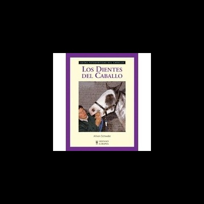Capa de livro com pessoa e cavalo, texto 'LOS DIENTES DEL CABALLO'.