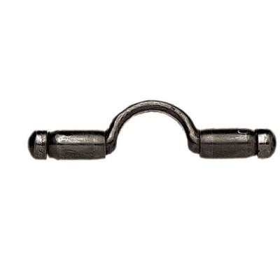 Punho metálico arqueado com acabamento rústico