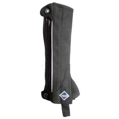 Polaina preta Dash com fechos de pressão e elásticos