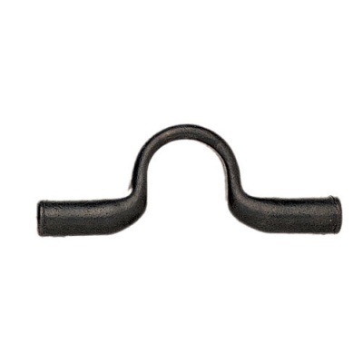 Tampa preta curva com dois tubos