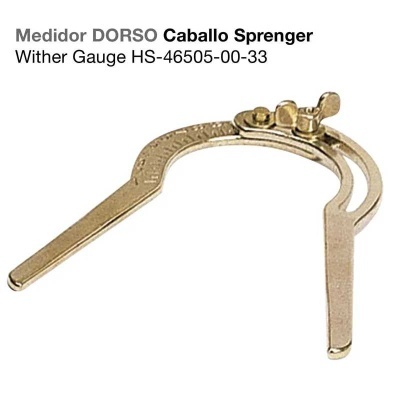 Medidor DORSO Caballo Sprenger metálico dourado com parafuso de ajuste