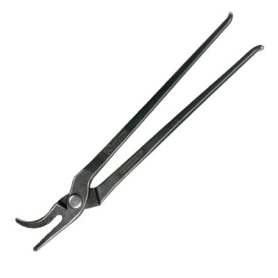 Alicate metálico cinza escuro com cabo longo