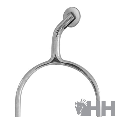 Suporte de toalhas metálico cromado em forma de argola