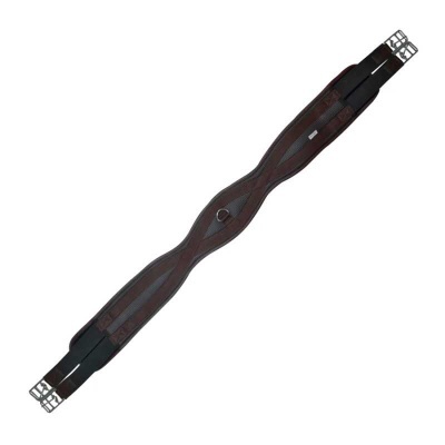 Cilha castanha para cavalo com fivelas metálicas