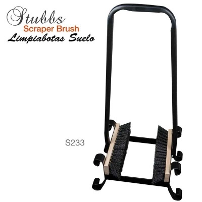 Escova de limpeza para calçado Stubbs com estrutura metálica preta e cerdas pretas