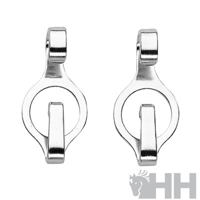 Par de argolas de metal prateado com gancho centro