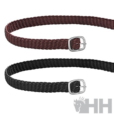 Cintos trançados castanho e preto com fivelas prateadas