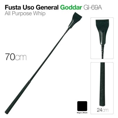 Fusta preta para uso geral Goddar GI-69A com 70 cm de comprimento