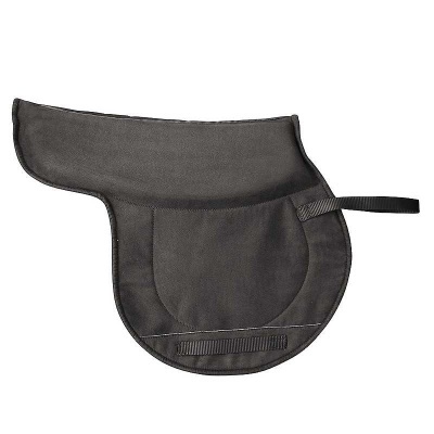 Sela de passeio preta em tecido com correia e reforço acolchoado