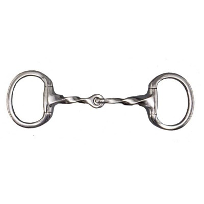 Freno de metal com argolas e barra ondulada