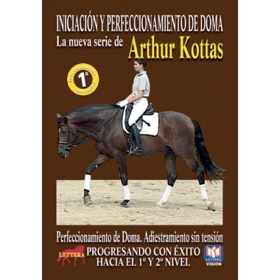 Capa de produto com cavalo e cavaleiro com texto em espanhol