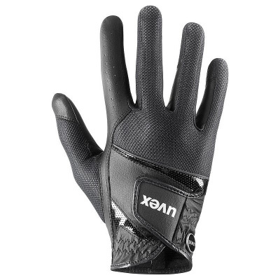 Luva preta desportiva com fecho de velcro Uvex
