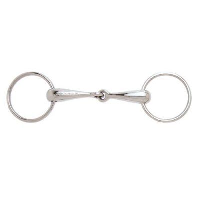 Freio de cavalo em aço inoxidável com anéis circulares