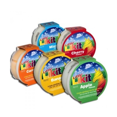 Cinco recargas Little Likit de sabores diversos com imagens de cavalo