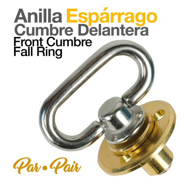 Anilha metálica com base em latão e arco prateado