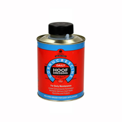 Frasco metálico vermelho e azul para tratamento de cascos
