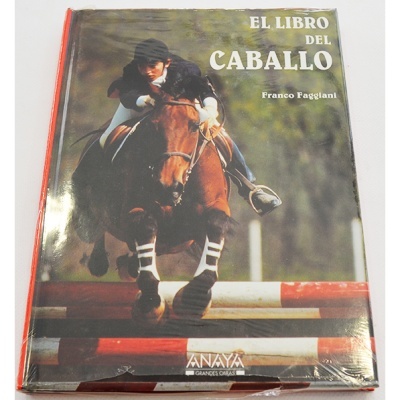 Capa do livro EL LIBRO DEL CABALLO com cavalo a saltar obstáculo