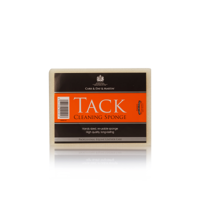 Esponja de limpeza TACK em embalagem preta e laranja