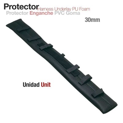 Protector Harness Underlay PU Foam preto com tiras para fixação