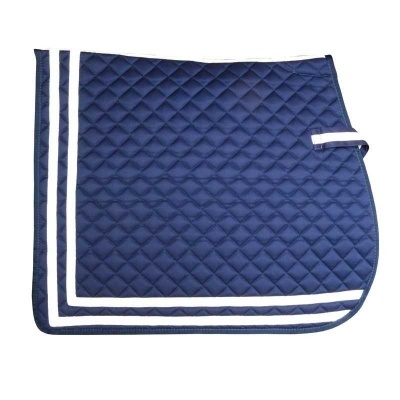 Tapete de sela azul escuro com bordas brancas