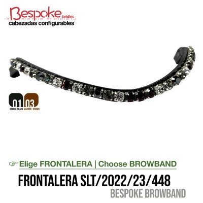 Bandolete preta para cavalo com pedras brilhantes Bespoke