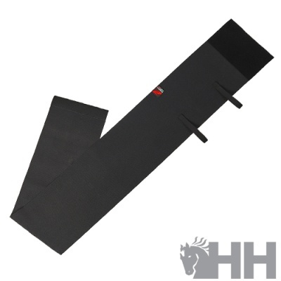 Funda para arma longa preta com tiras de fixação e selo HH