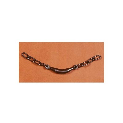 Corrente metálica castanha com elos grandes sobre fundo alaranjado