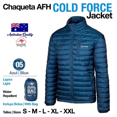 Casaco acolchoado azul AFH Cold Force com bolsa