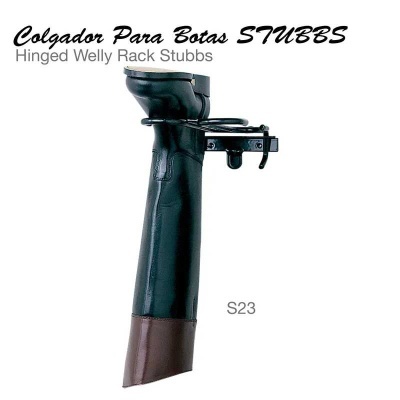 Colgador para botas Stubbs preto e castanho com suporte metálico