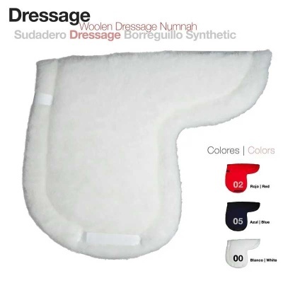 Tapete de dressage branco felpudo em material sintético