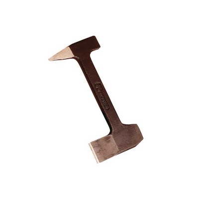 Ferramenta de metal com extremidades afiadas e texto FORGED