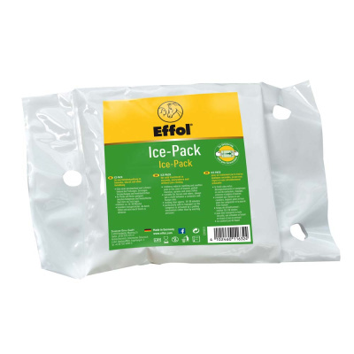 Pacote de gelo Effol Ice-Pack em embalagem plástica com rótulo amarelo e verde