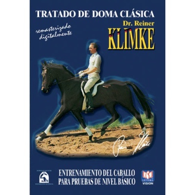 Capa de livro sobre doma clássica com imagem de cavalo e cavaleiro